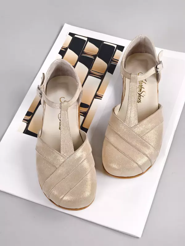 Barefoot Sugar Golden Suede 2 cm heel