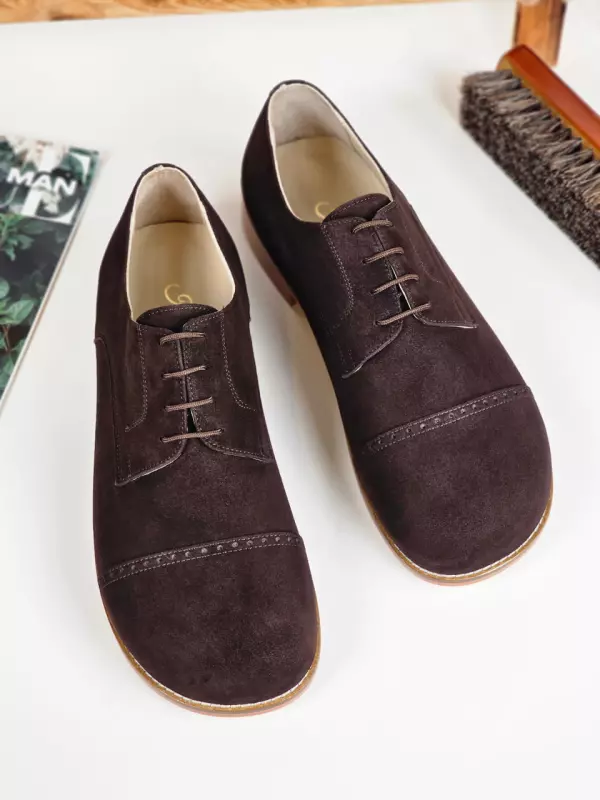 Barefoot California Dark Chocolate Suede 2 cm heel