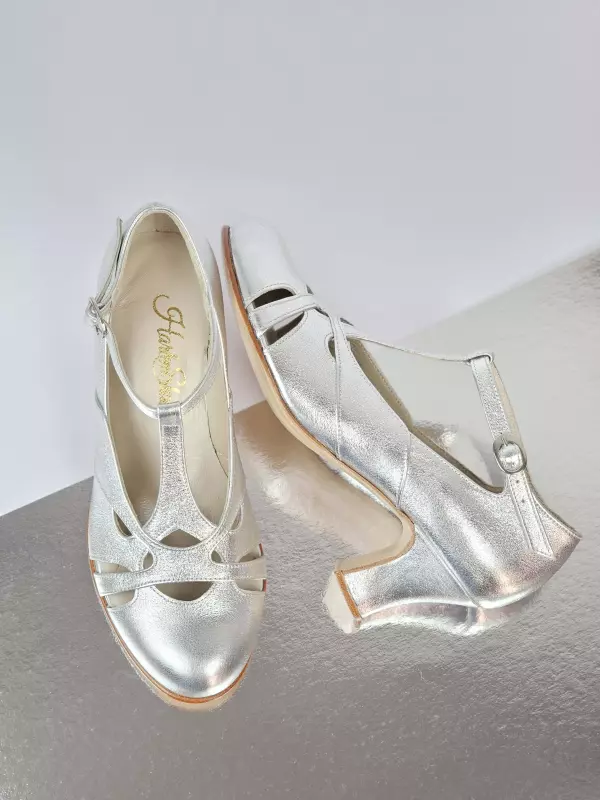 Spring Silver Leather 6 cm heel