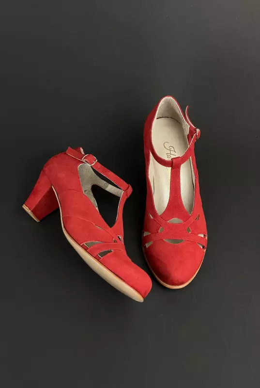 Red Suede 6 cm Balboa heel