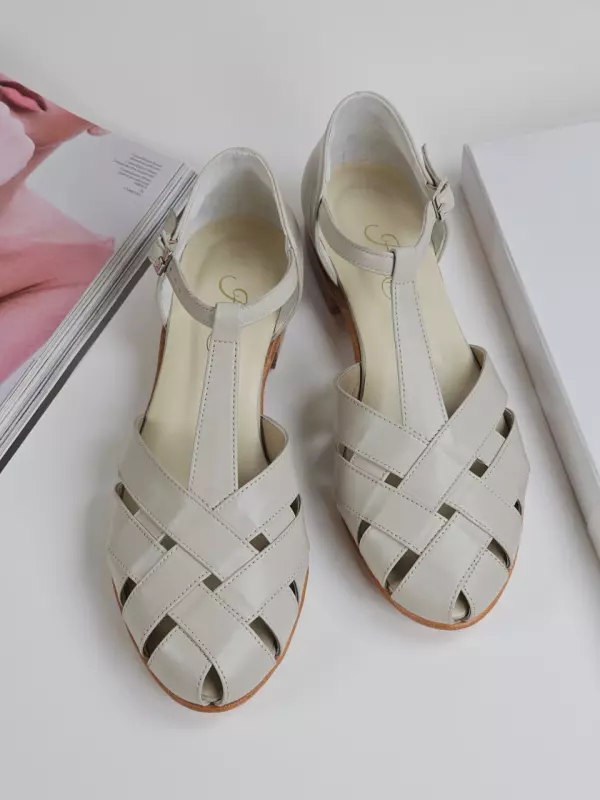 Summer Beige Leather 1.5 cm heel