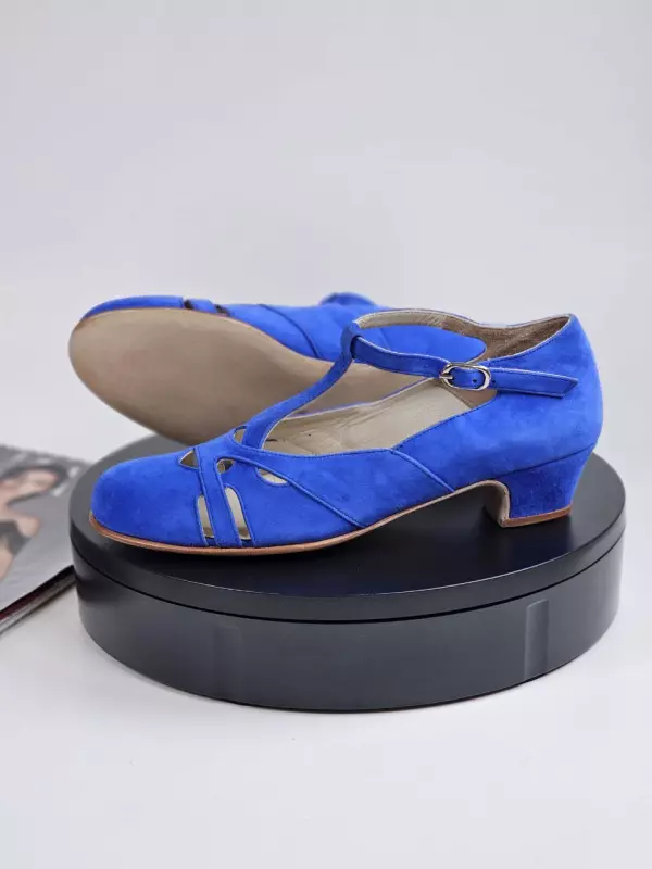 Blue Suede 4 cm heel