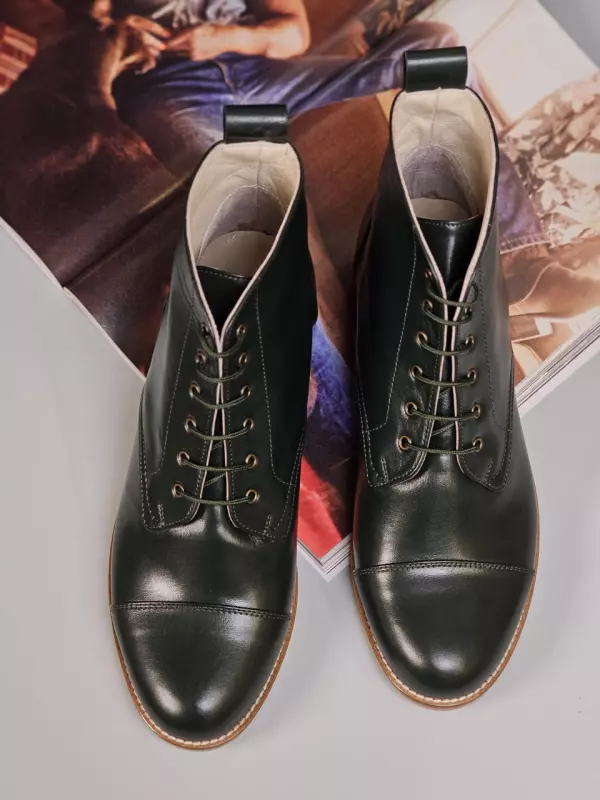 Jungle Green Leather 2 cm heel