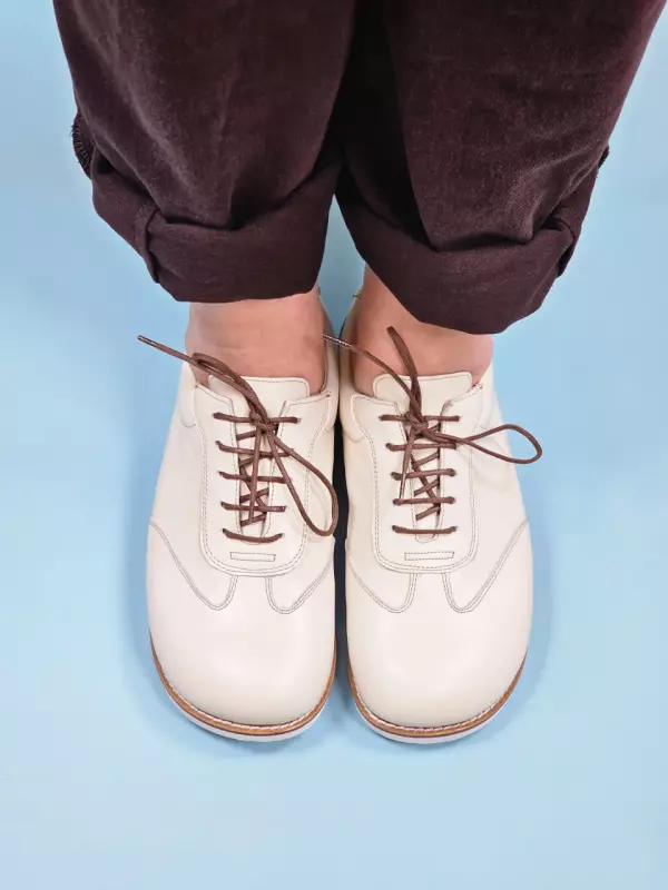 Barefoot New York Broken White Leather with Eva Sole