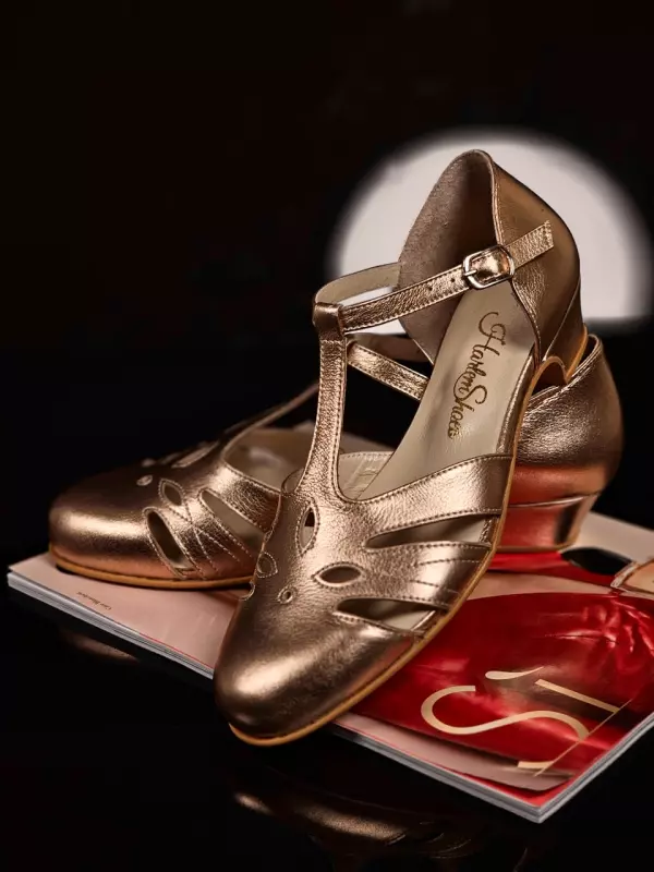 Rose Gold Leather 3 cm heel