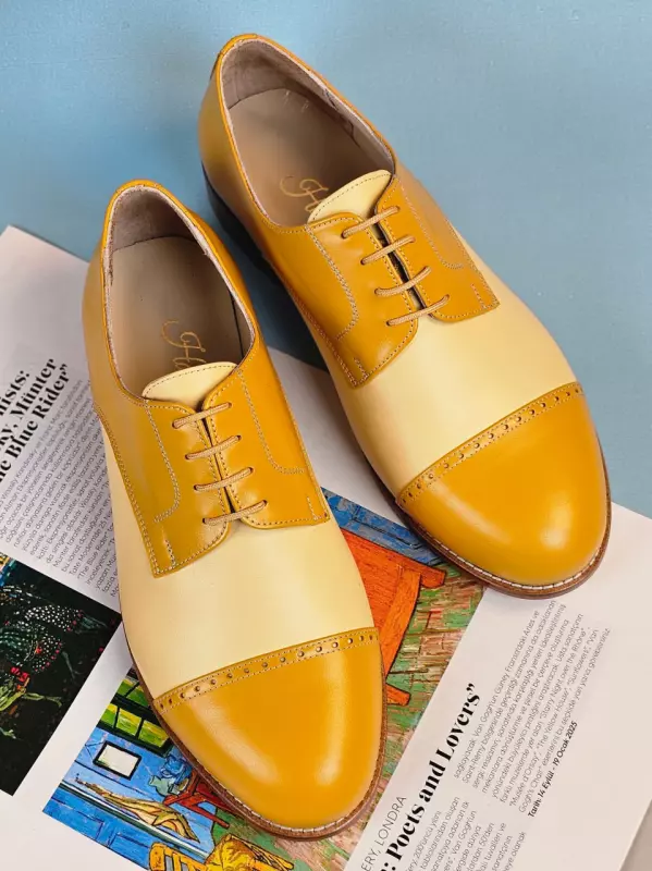 California Yellow & Yellow Lemon Leather 2 cm heel