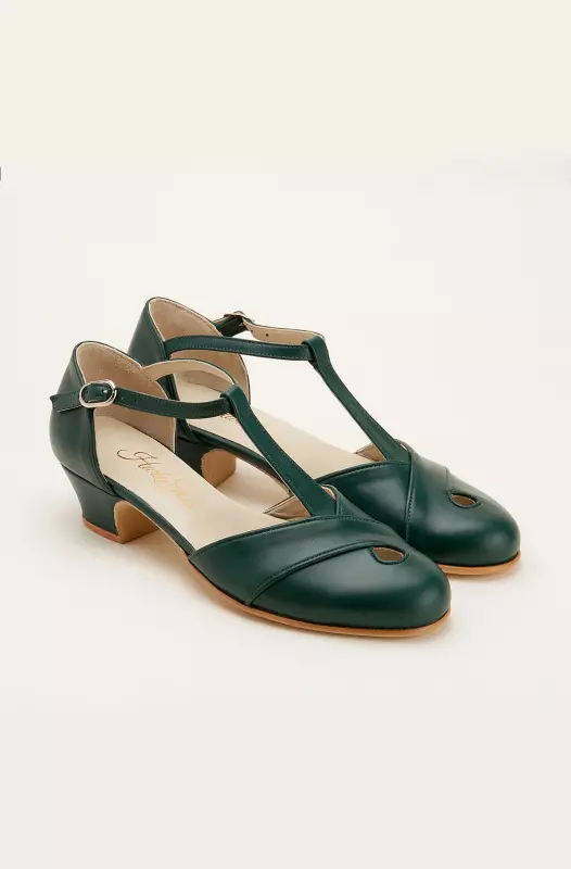 Muse Jungle Green Leather 4 cm heel