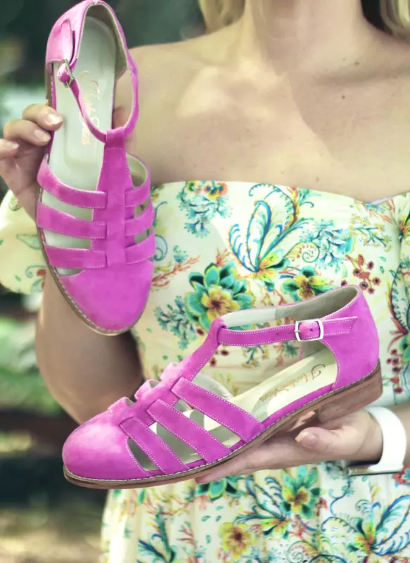 Sandals Pink Suede 2 cm heel