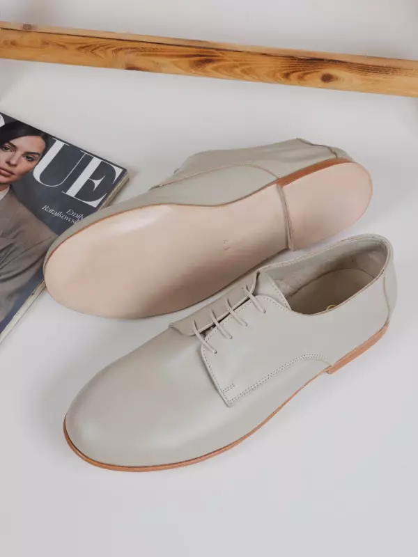 Frankie Soft Beige Leather 1 cm heel