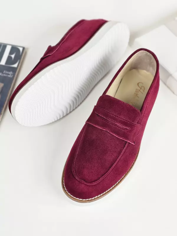 Loafers Bordeaux Suede with Eva sole