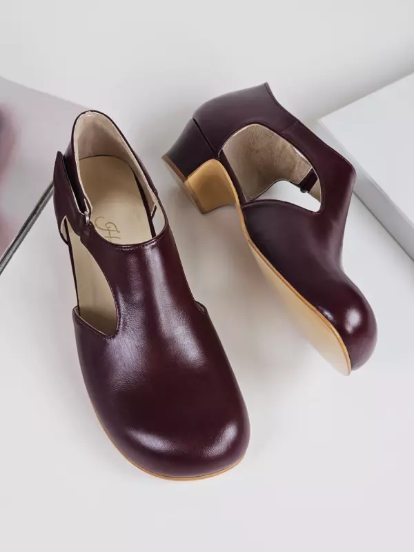 Barefoot Milan Bordeaux Leather 4 cm heel