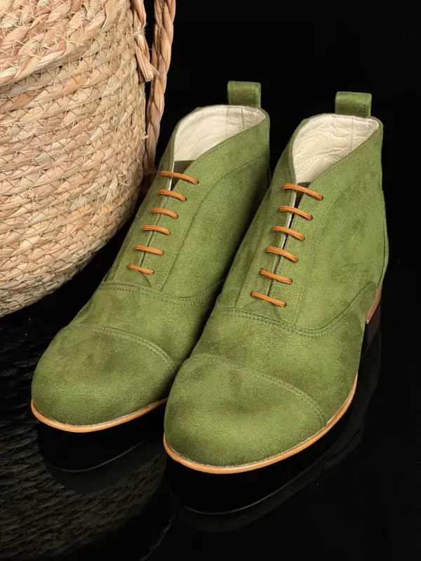 Green Textile 2 cm heel
