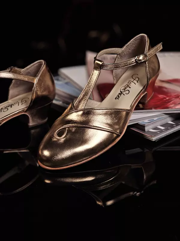 Muse Rose Gold Leather 4 cm heel