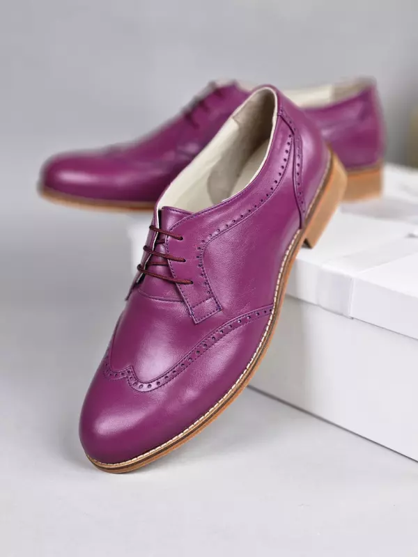Aubergine Leather 2 cm heel