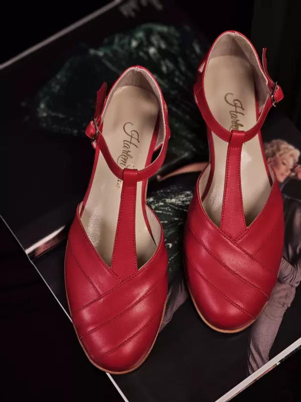 Red Leather 4 cm heel