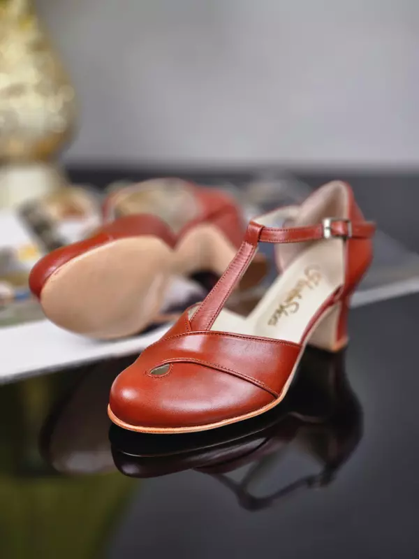 Muse Brown Leather 6 cm heel