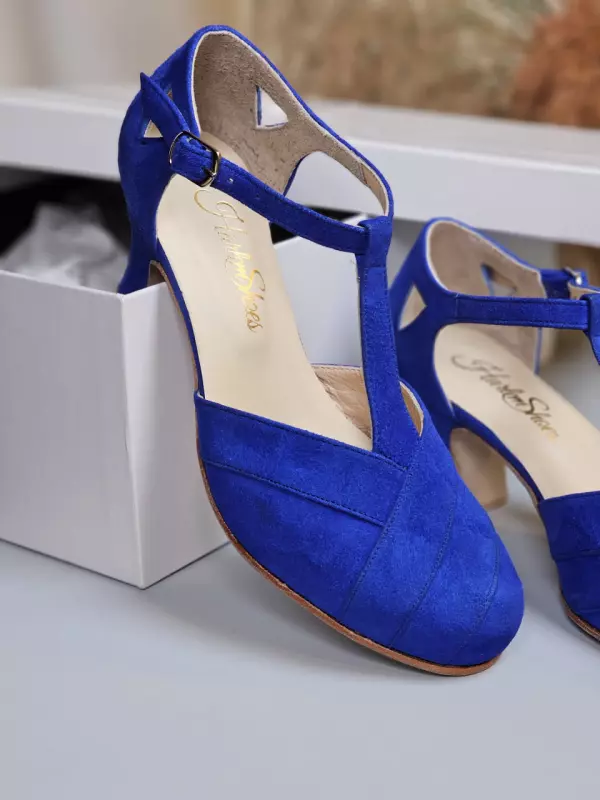 Blue Suede 6 cm heel