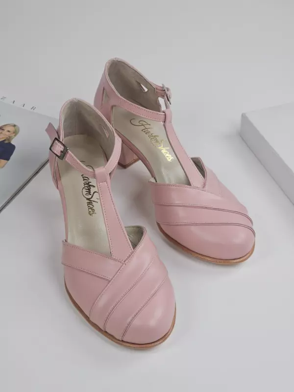 Pink Leather 6 cm balboa heel