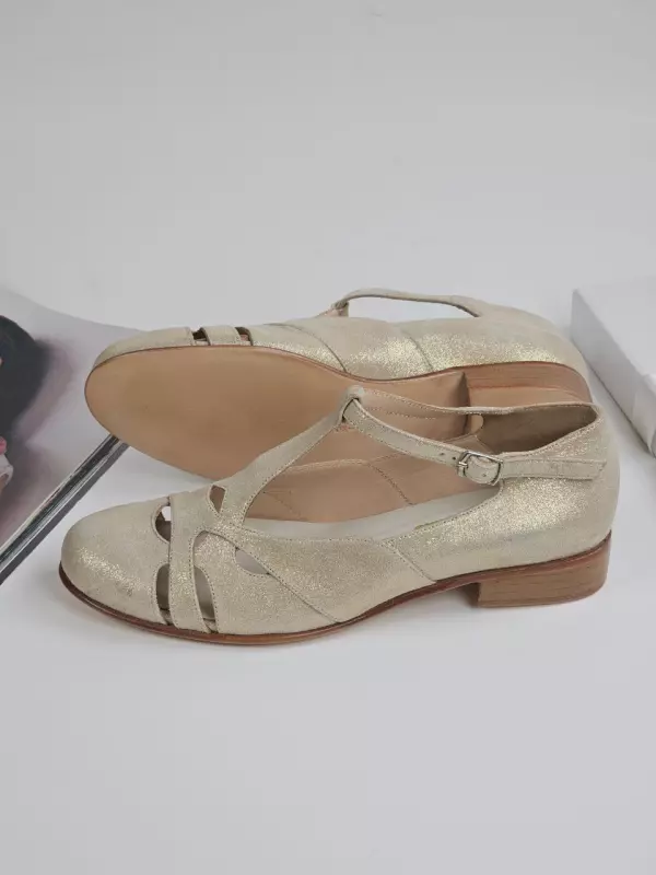 Gold Suede 2 cm heel