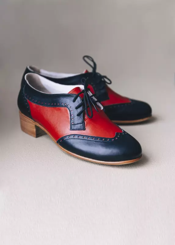 Black & Red Leather 4 cm heel