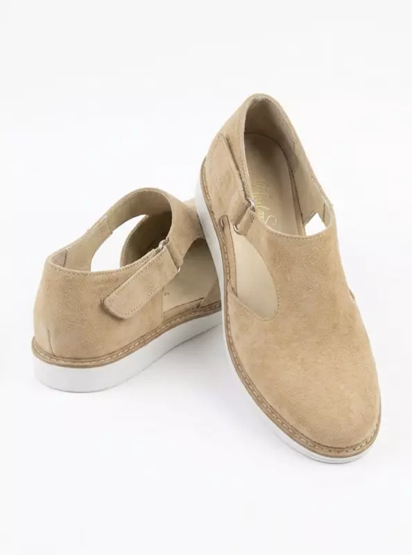 Beige Suede with Eva Sole