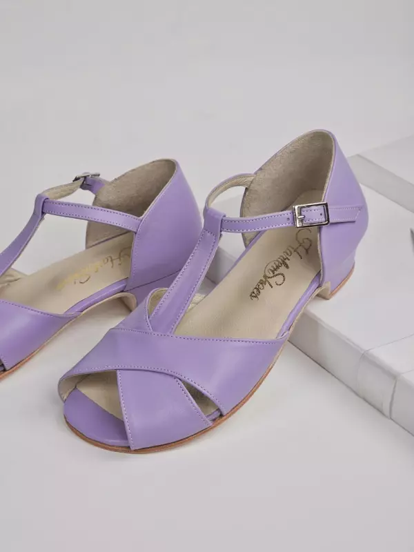 Lilac Leather 3 cm heel