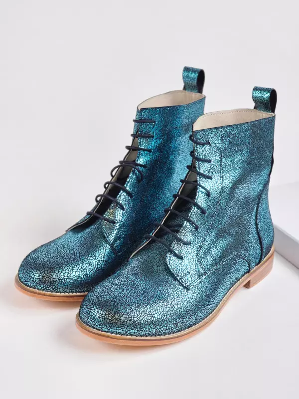 Harlem Boots Blue Stone Suede 2 cm heel