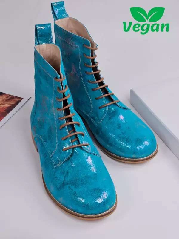 Vegan Turquoise Textile 2 cm heel