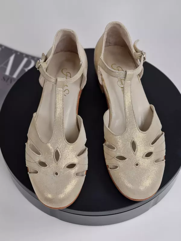 Rosy Golden Suede 2 cm heel