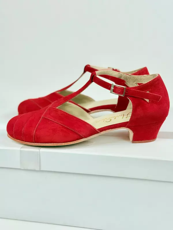 Red Suede 4 cm Heel