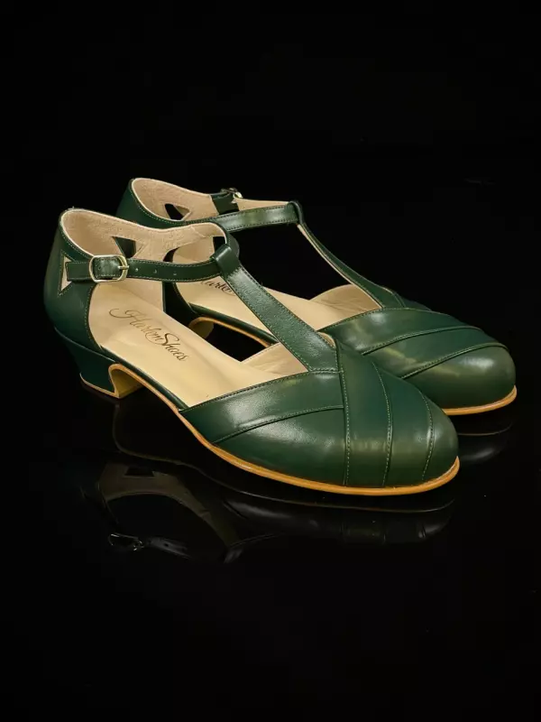 Jungle Green Leather 4 cm heel