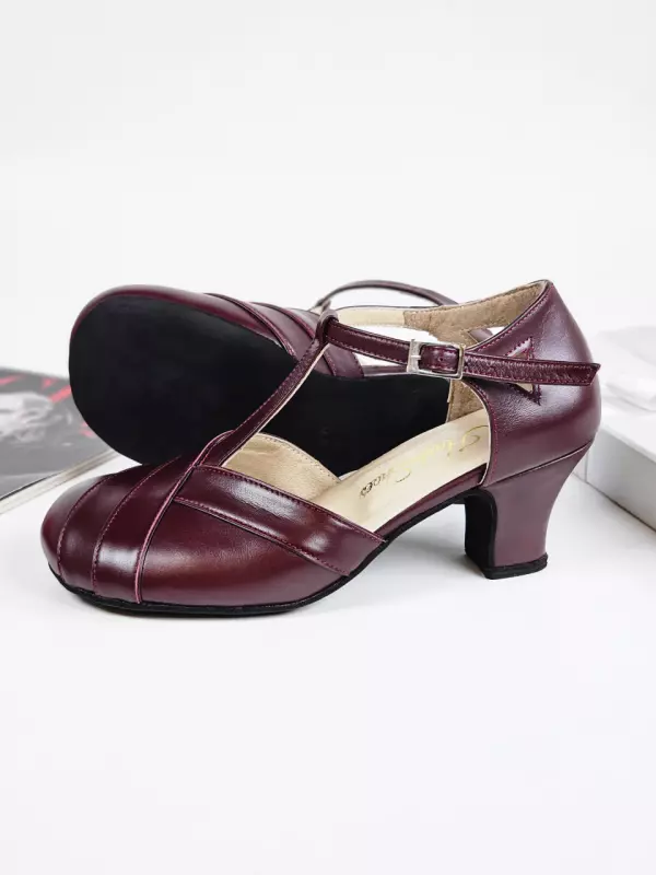 Barefoot Sugar Bordeaux Leather 6 cm heel