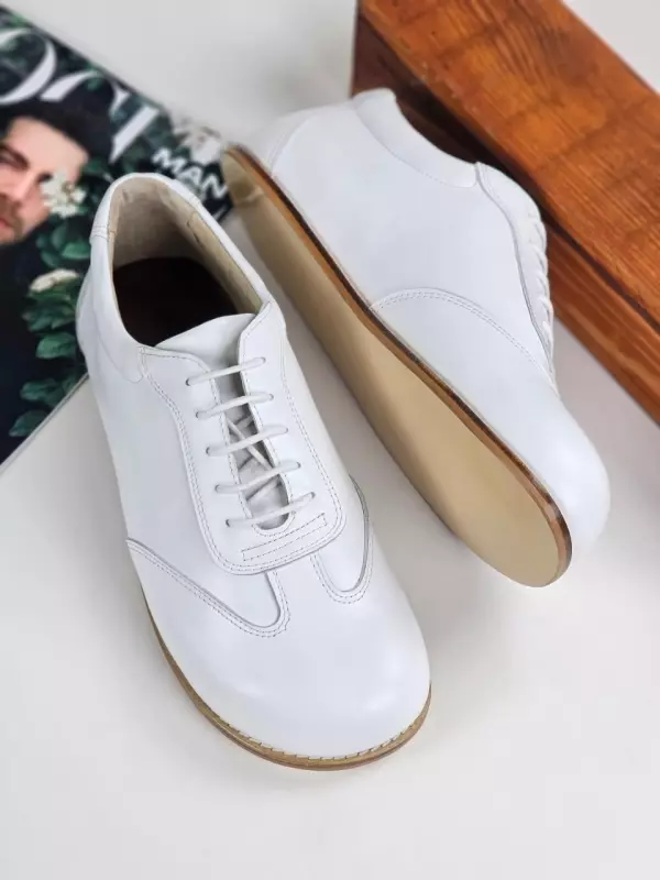 White Leather Zero Drop