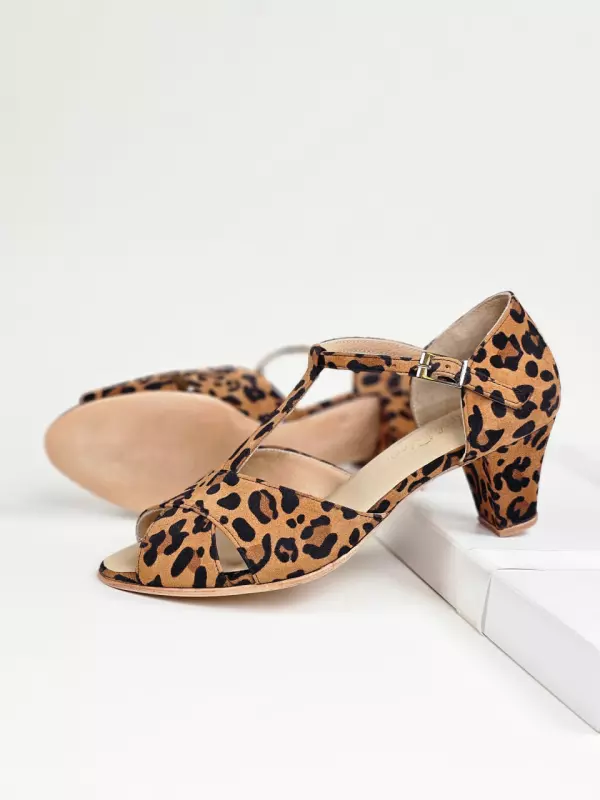 Doris Leopard Suede 6 cm Balboa heel