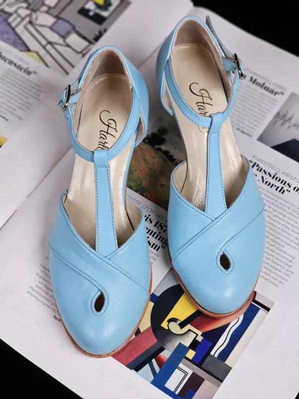 Muse Baby Blue Leather 6 cm heel