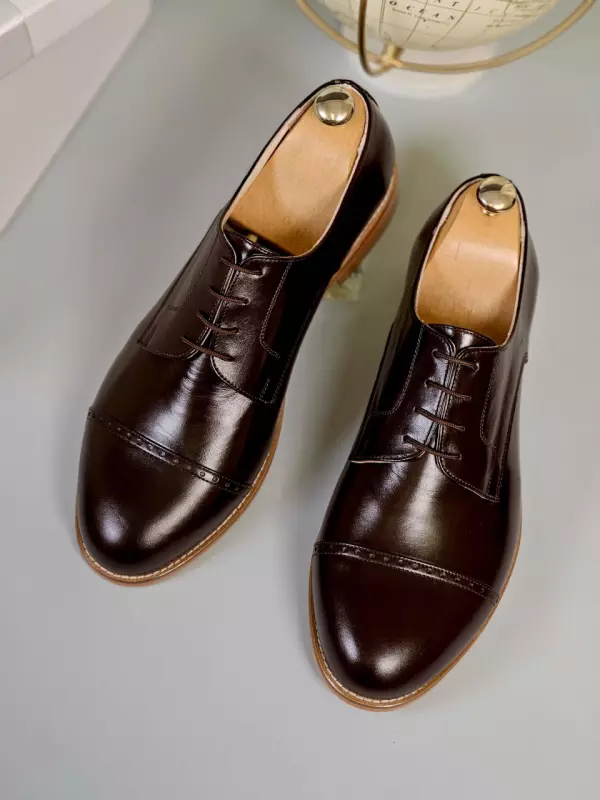 California Dark Chocolate Leather 2 cm heel
