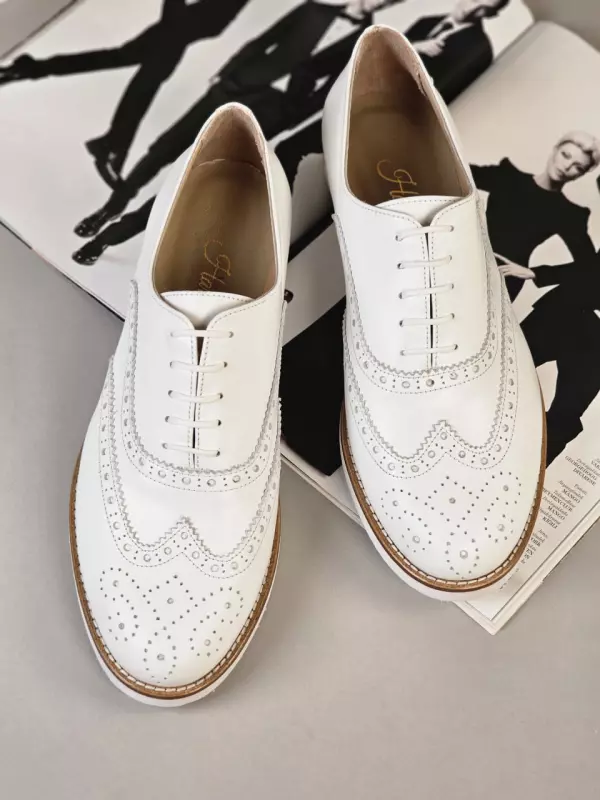 White Leather with Eva Sole