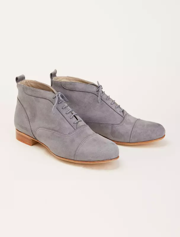 Smooth Boots Grey Suede 2 cm heel