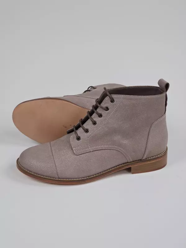 Dark Beige Sparkly Suede 2 cm heel