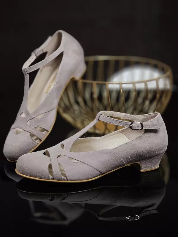 Soft Grey Suede 4 cm heel