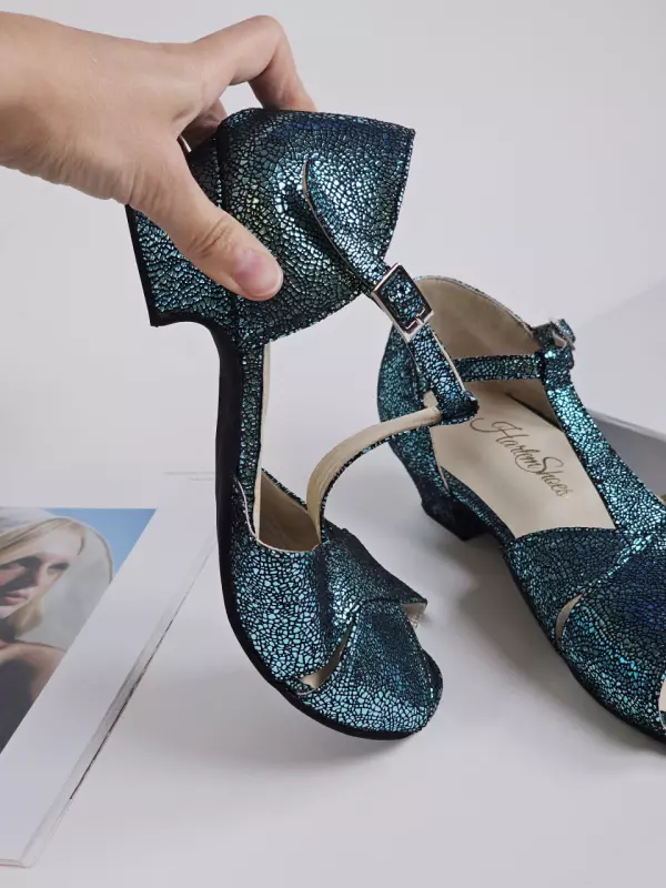 Blue Stone Suede 4 cm heel