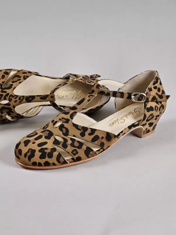 Rosy Leopard Suede 3 cm heel