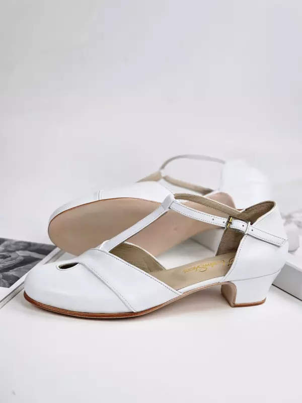 Muse White Leather 4 cm heel