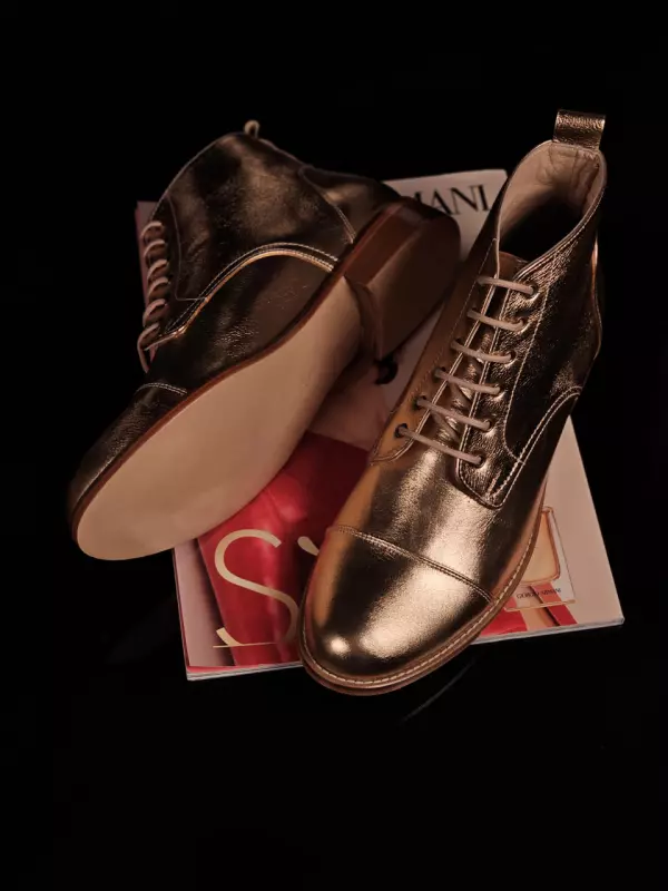 Rose Gold Leather 2 cm heel