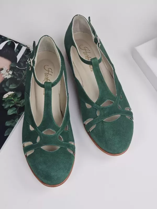 Spring Emerald Suede 2 cm heel
