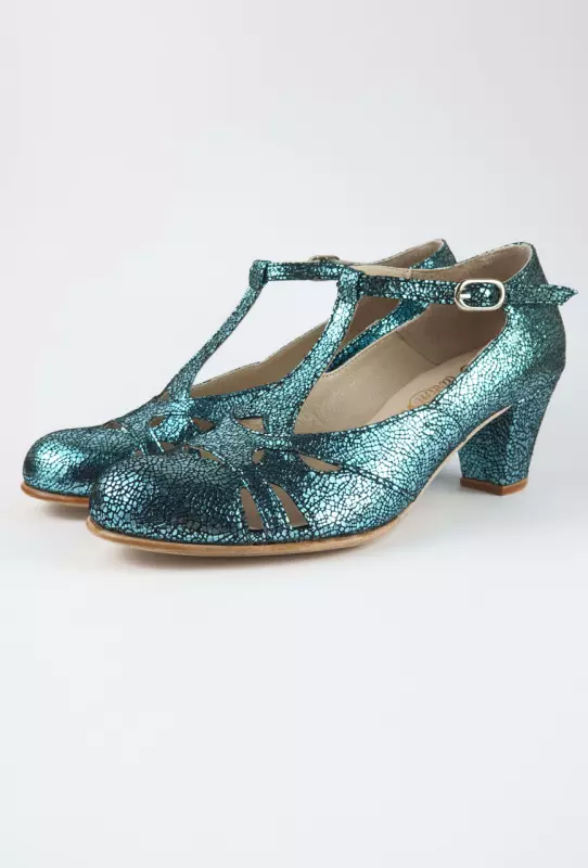 Spring Blue Stone Suede 6 cm balboa heel