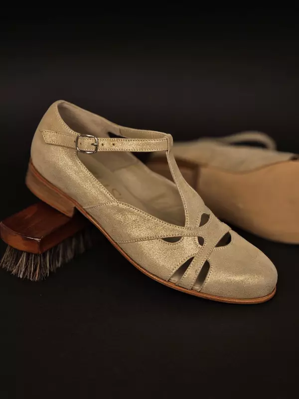 Gold Suede 2 cm heel