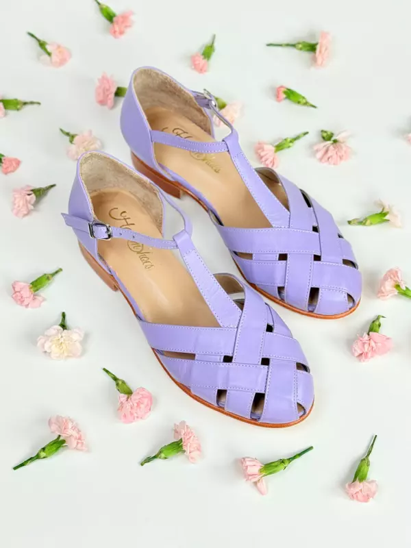 Summer Lilac Leather 1.5 cm heel
