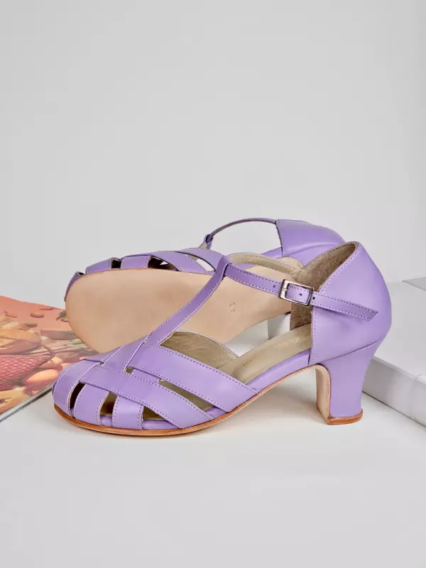 Barefoot Summer Lilac Leather 6 cm heel