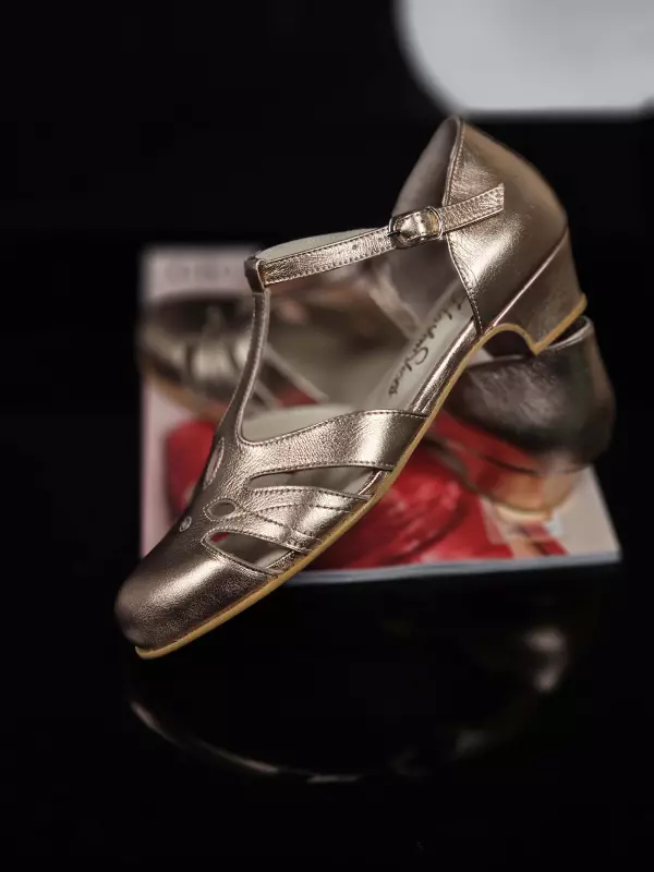 Rose Gold Leather 3 cm heel